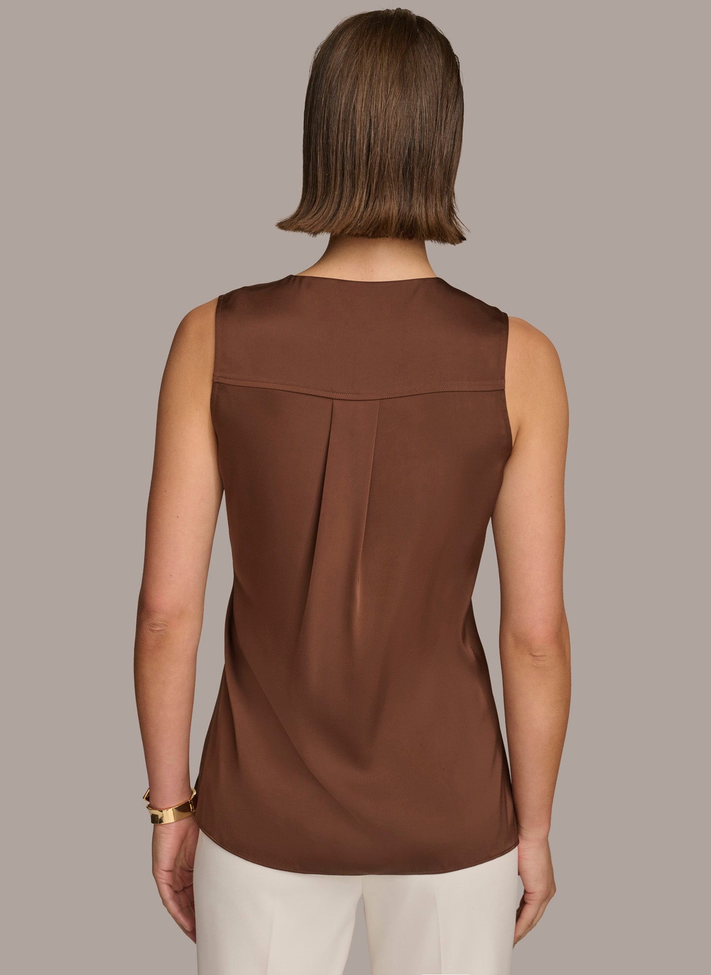 DRAPE NECK WITH SIDE TIE TOP
