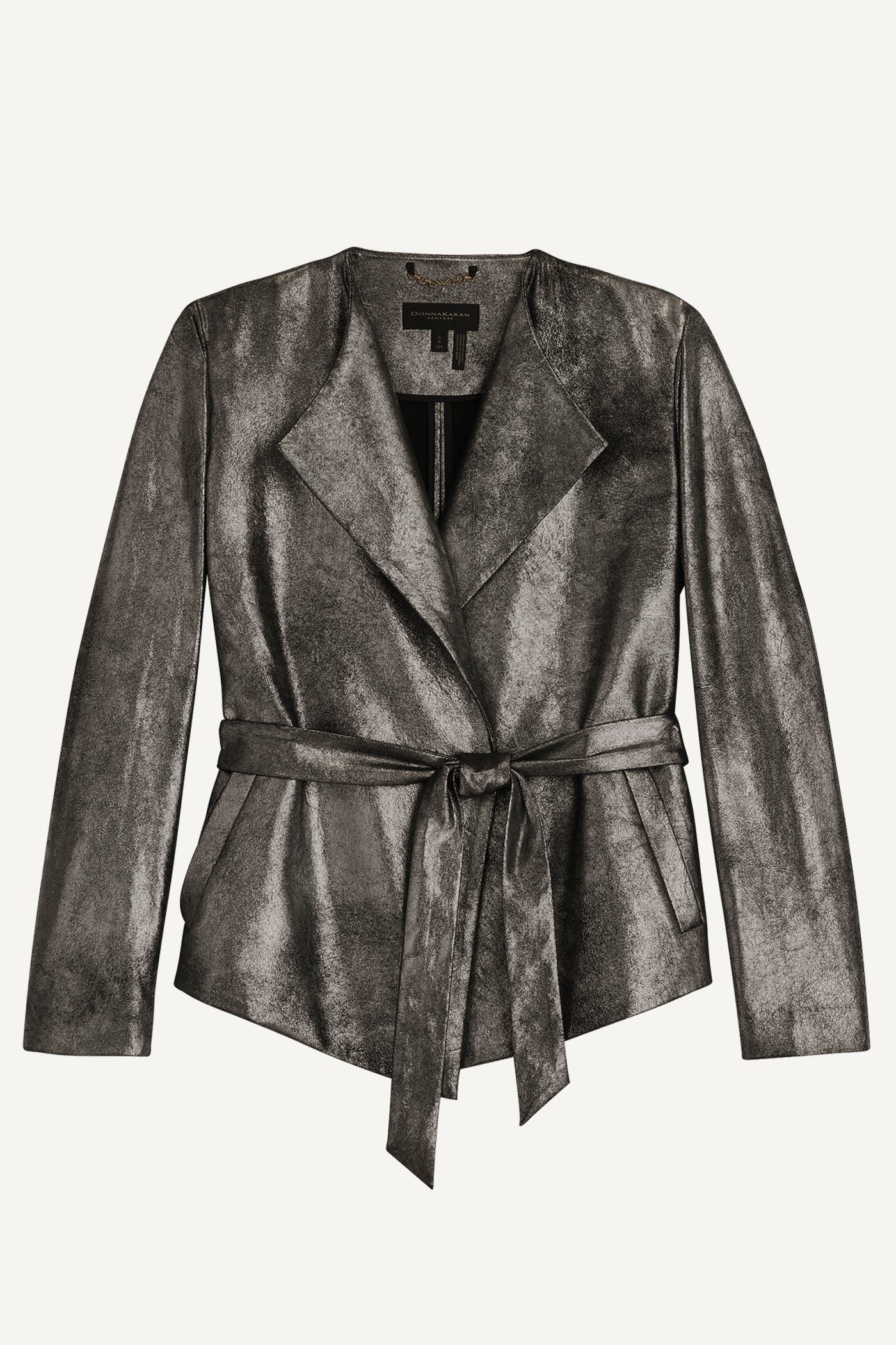 BELTED METALLIC JACKET