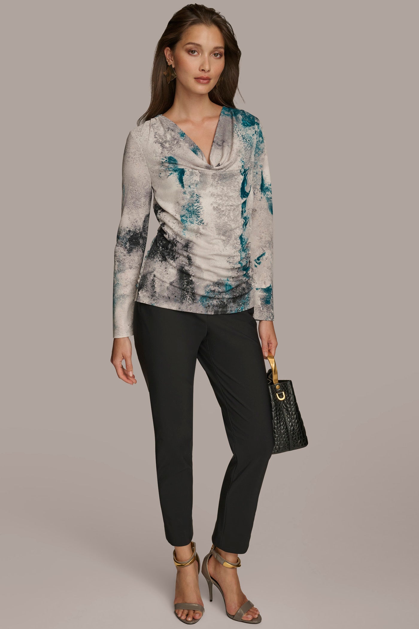 PRINT DRAPE FRONT TOP