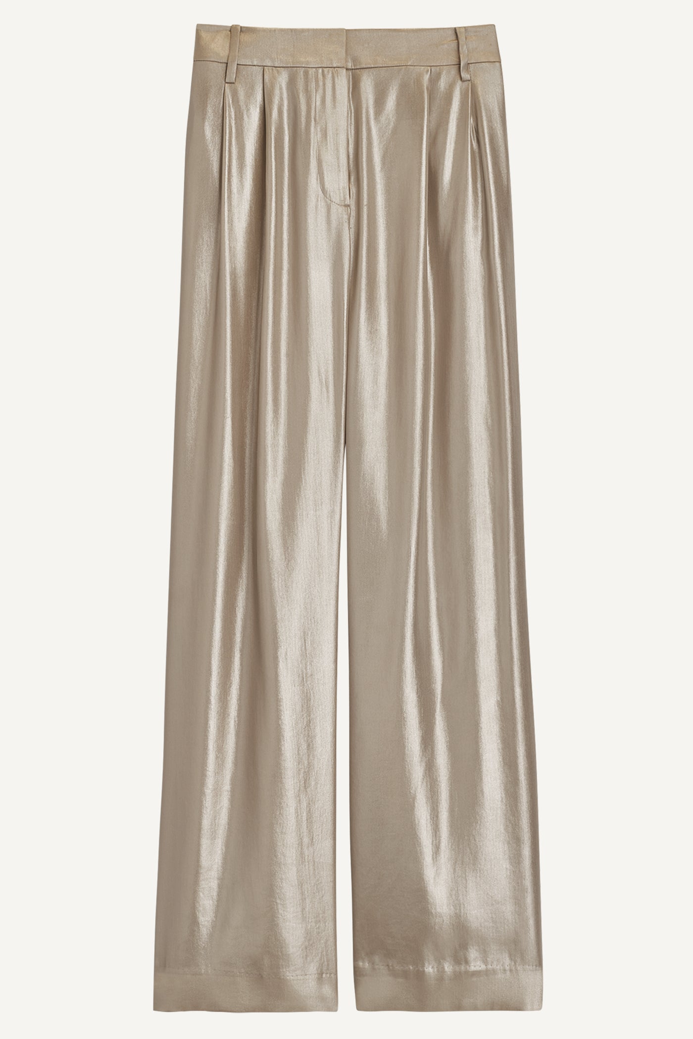 NOVELTY PLEATED WIDE LEG TROUSER