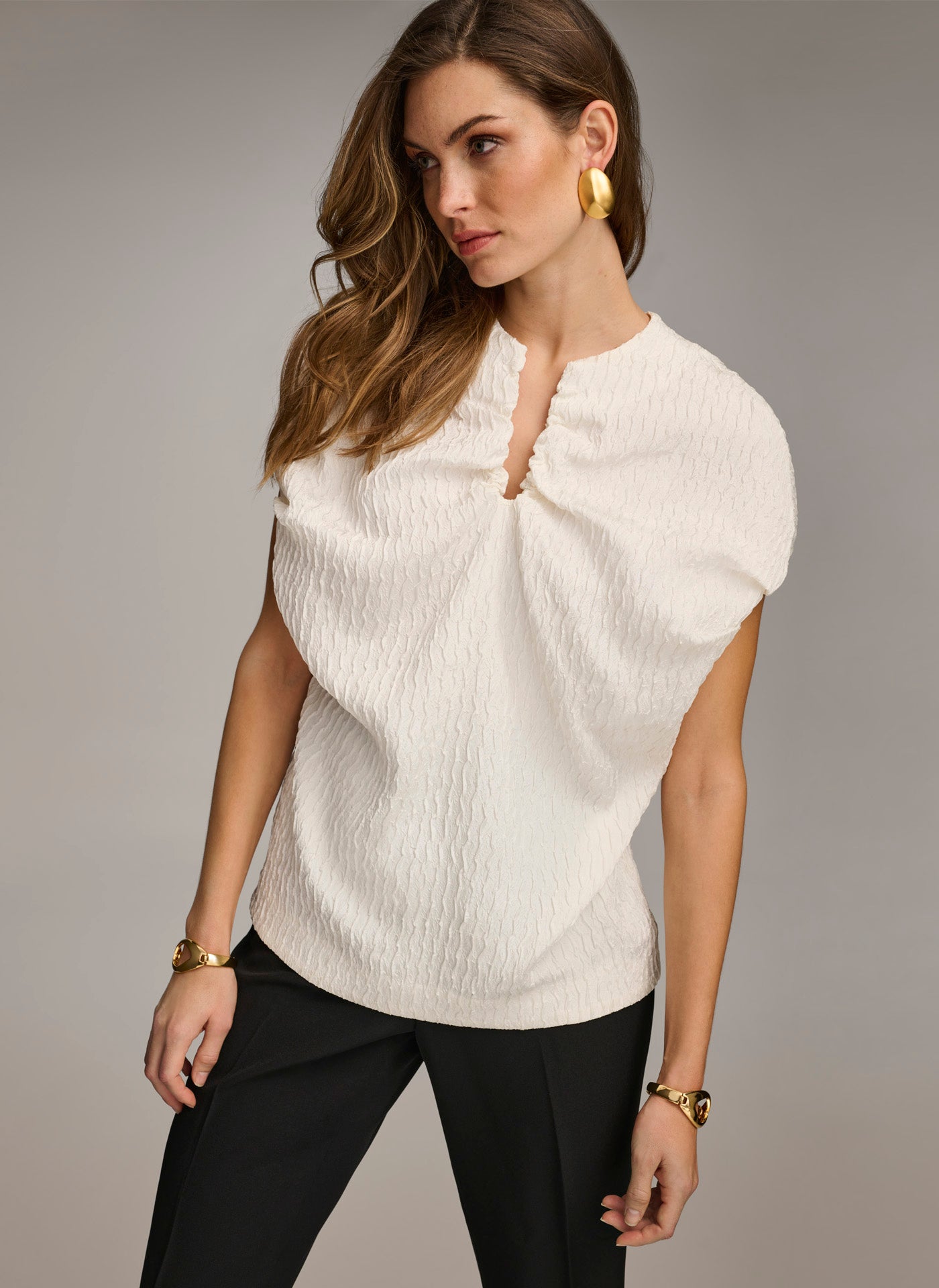 DKNY Donna Karan NY Sweater Tank Top MEDIUM Onyx Black Knit Form Fitting  Cotton