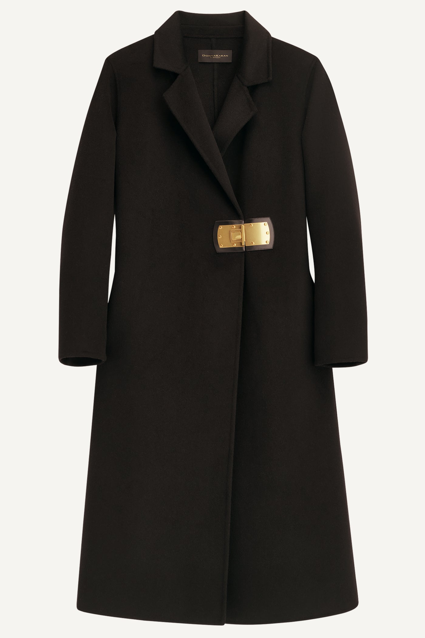 TAILORED COAT WITH BRUSHED HARDWARE DETAIL