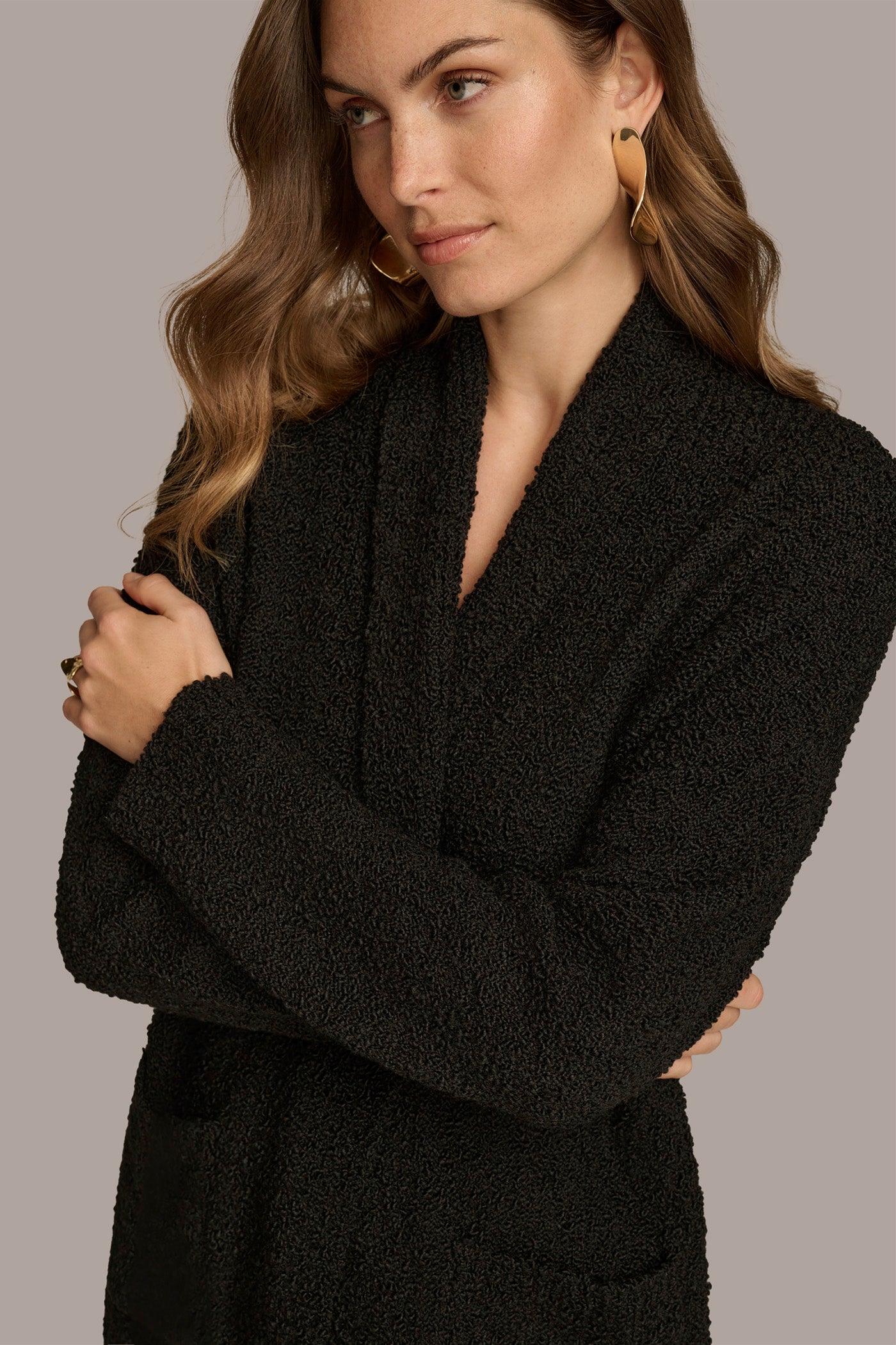 LONG OPEN-FRONT CARDIGAN