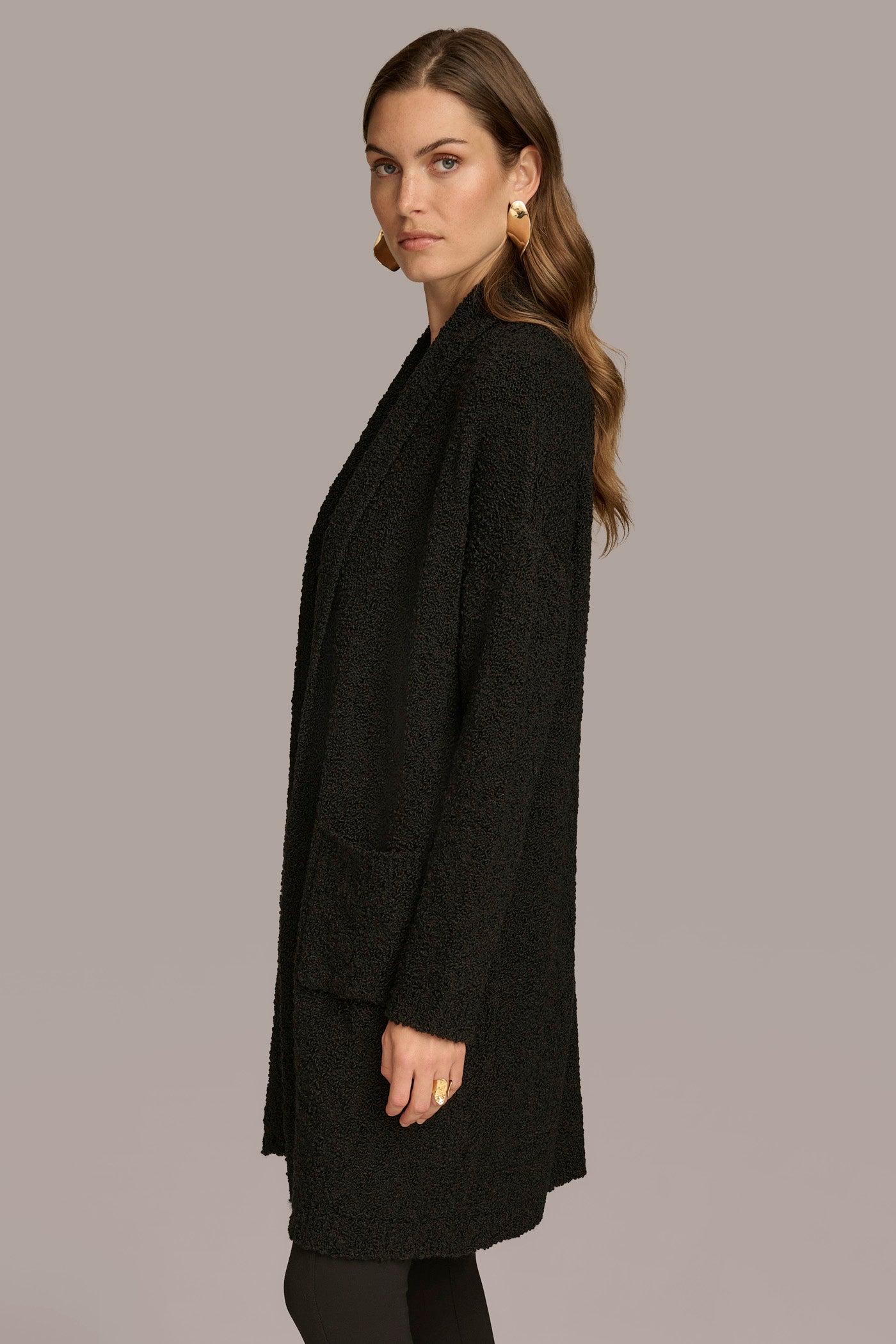 LONG OPEN-FRONT CARDIGAN