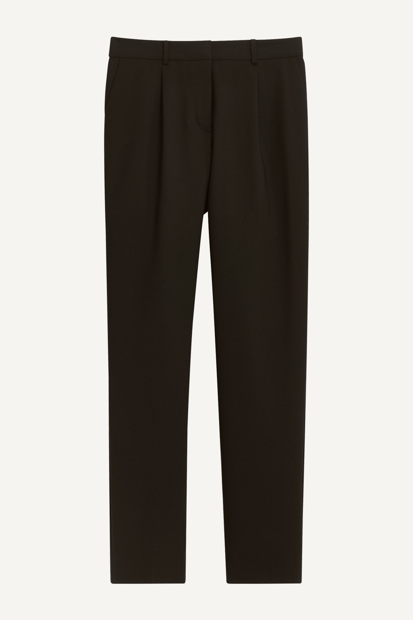 PLEATED SLIM LEG TROUSER