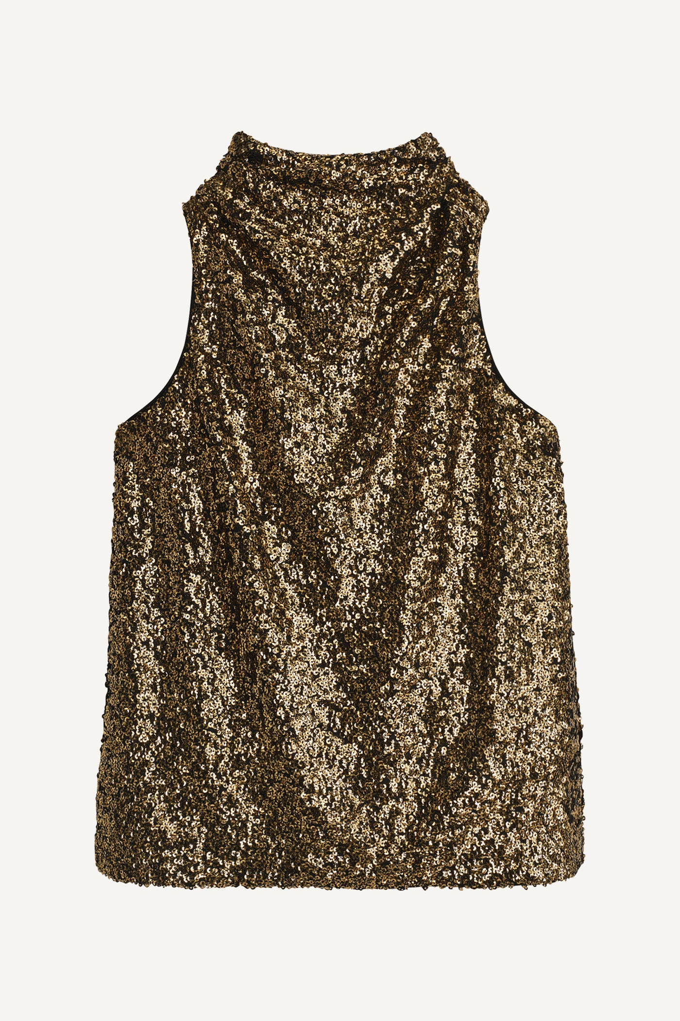 SEQUIN COWL NECK TOP