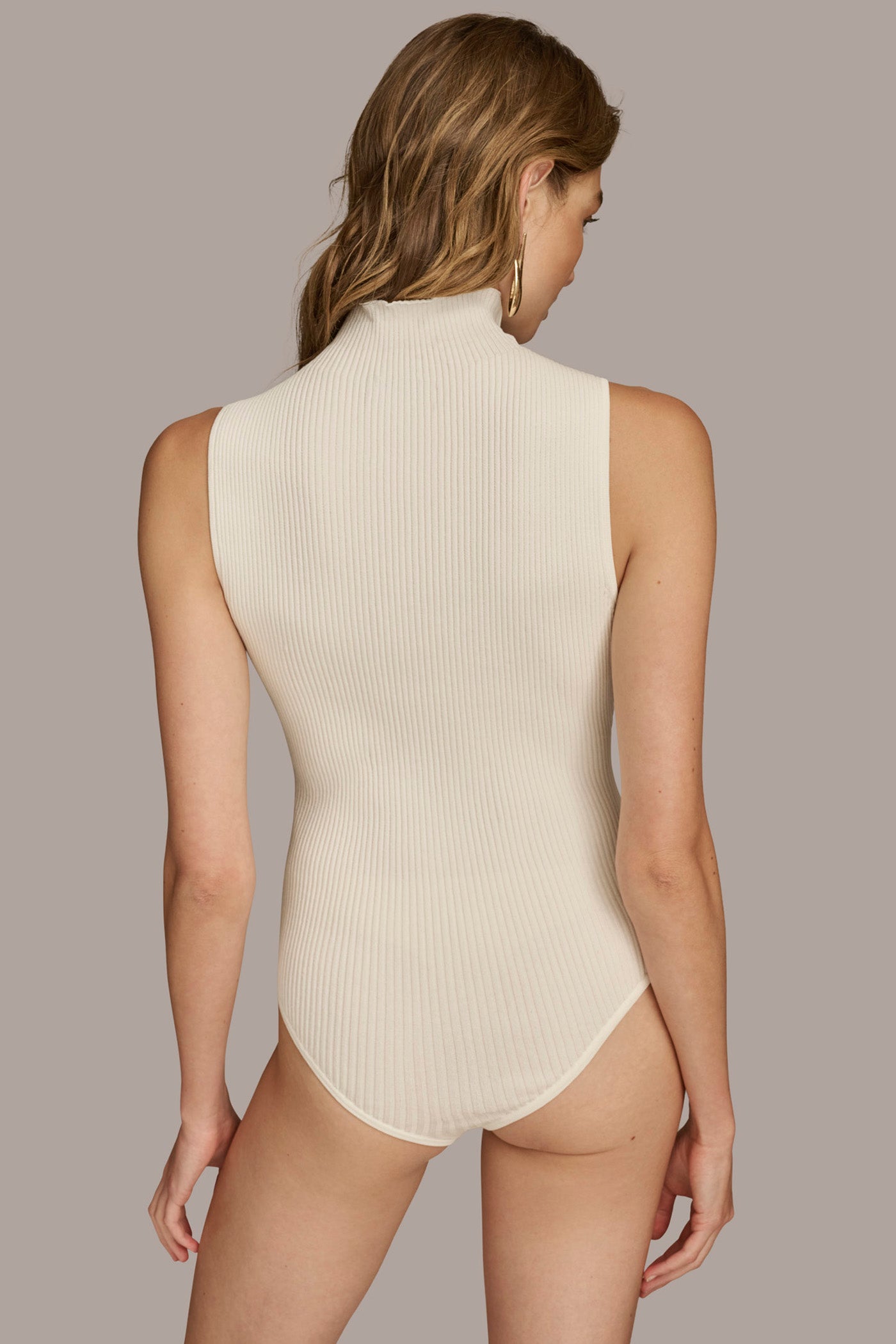 RIB MOCK NECK BODYSUIT