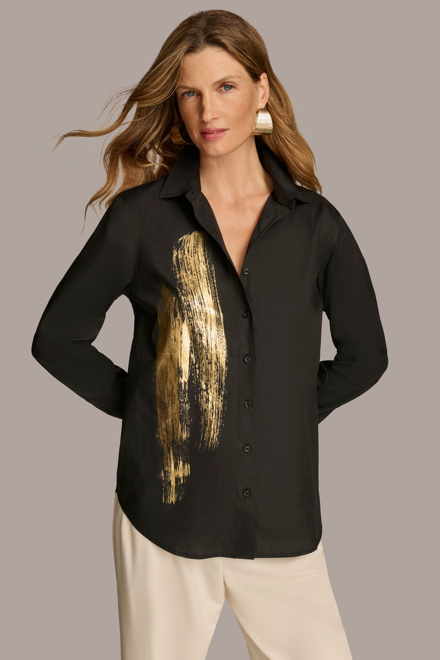 BRUSHSTROKE BUTTON DOWN SHIRT