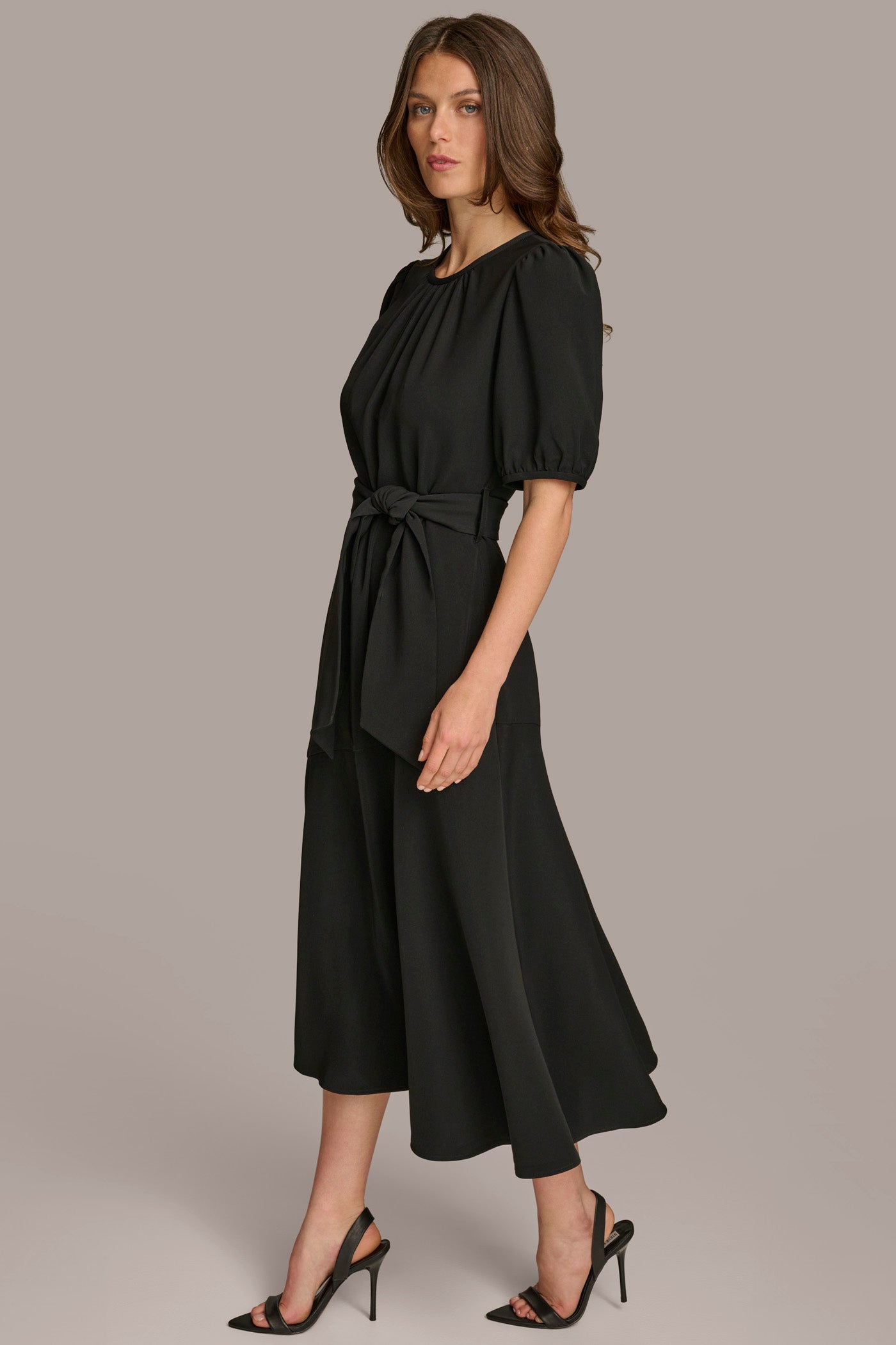 BELTED MIDI DRESS