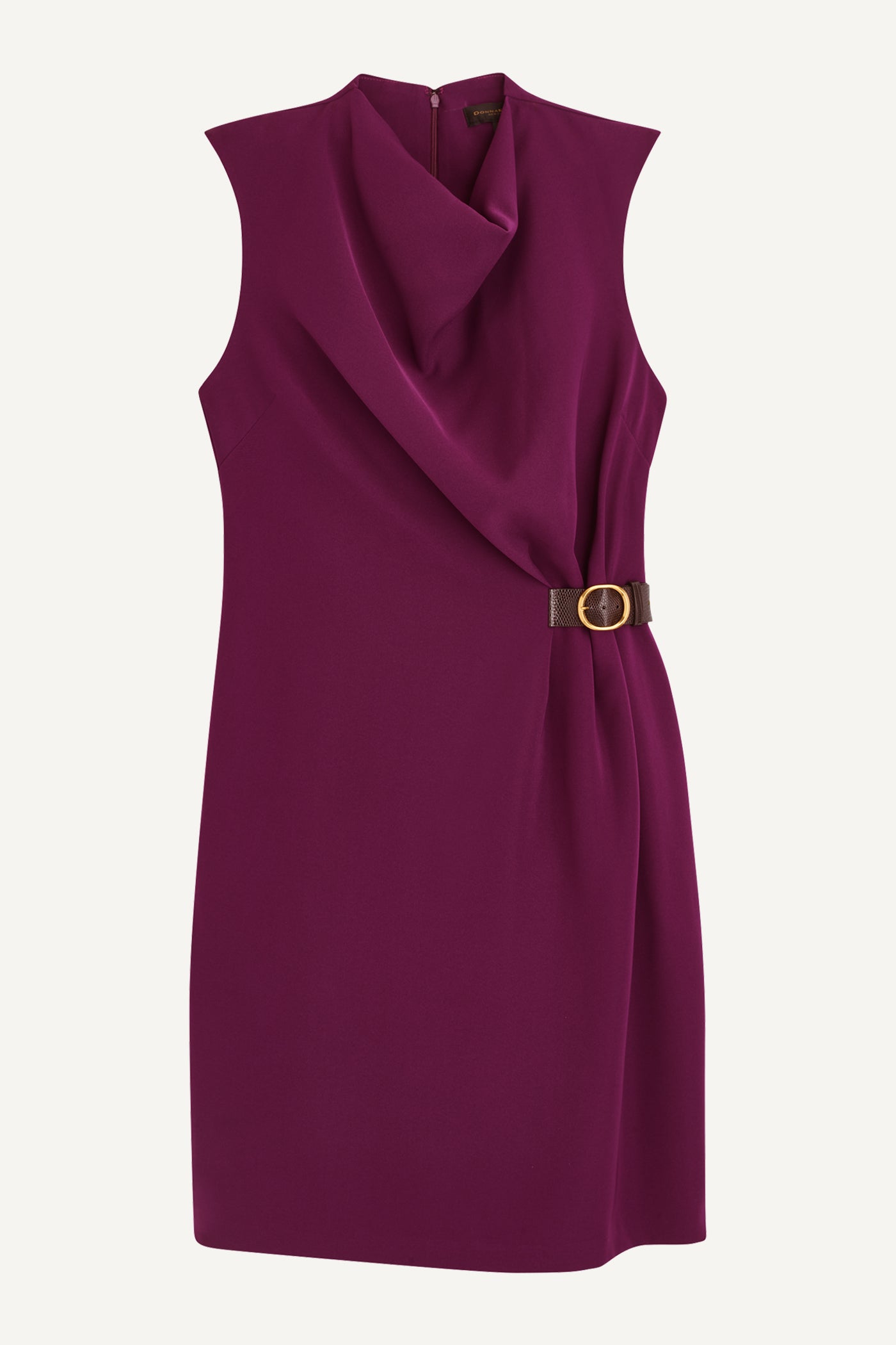 MOCK NECK DRESS WITH SIDE BELT