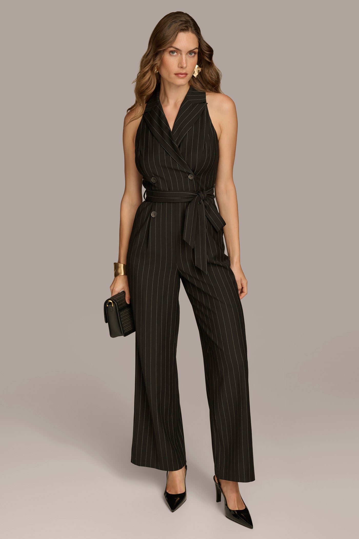 JUMPSUIT WITH TIE FRONT