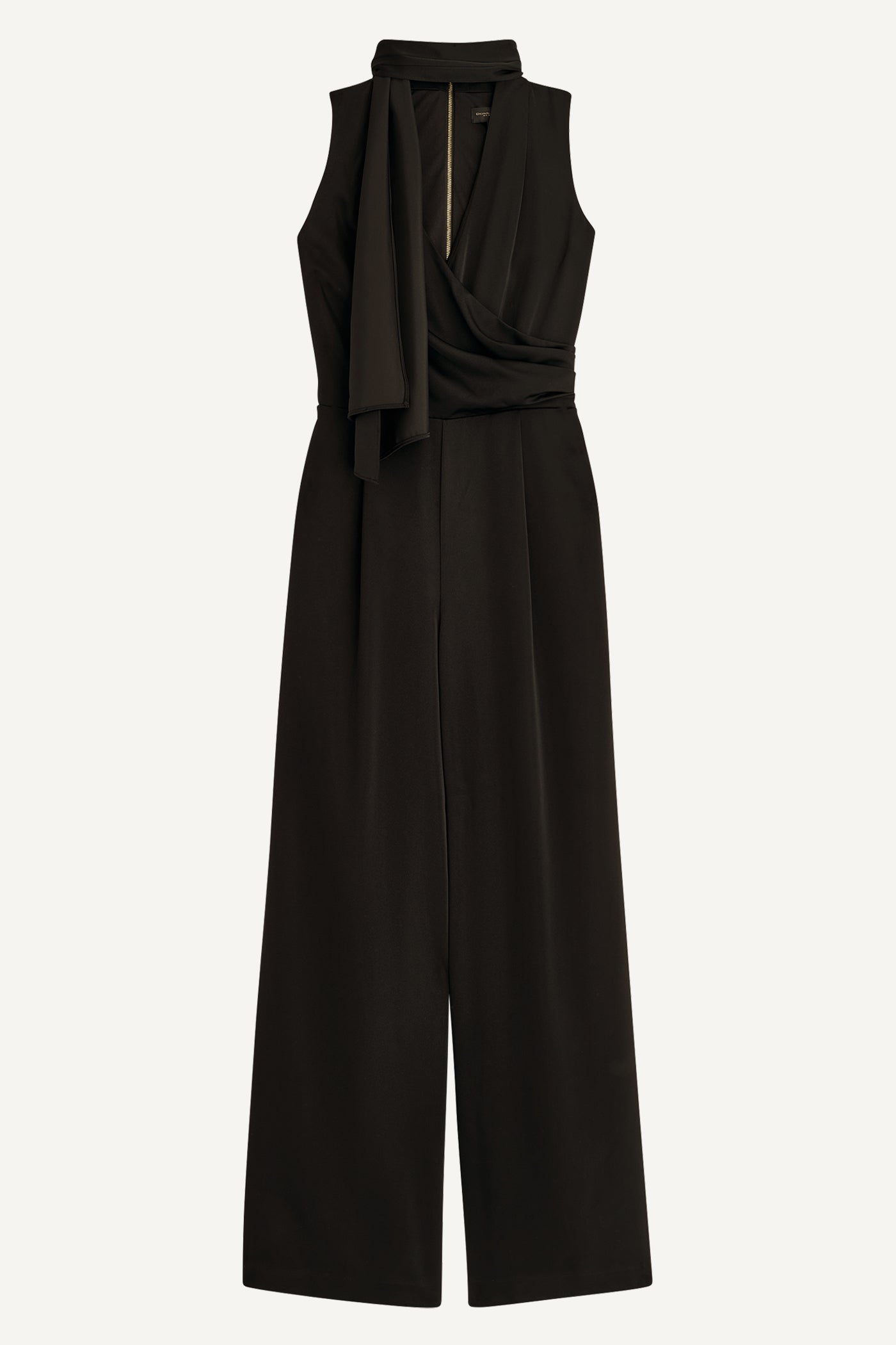 SATIN V NECK JUMPSUIT