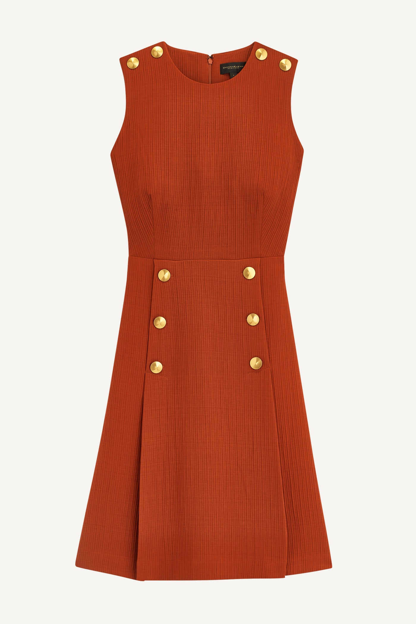 RIBBED DRESS WITH BUTTONS