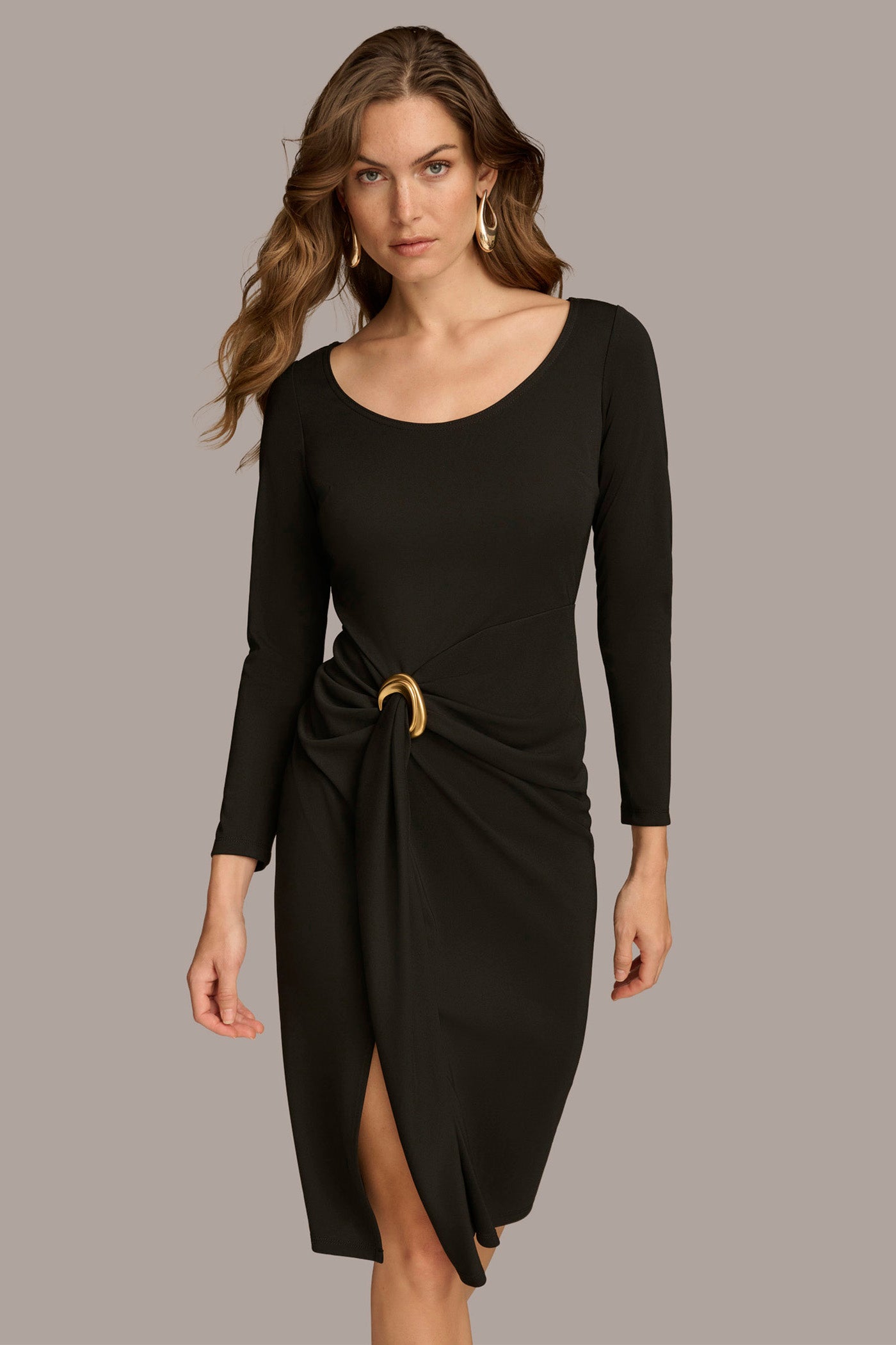 SHEATH ROUCHED SIDE DRESS