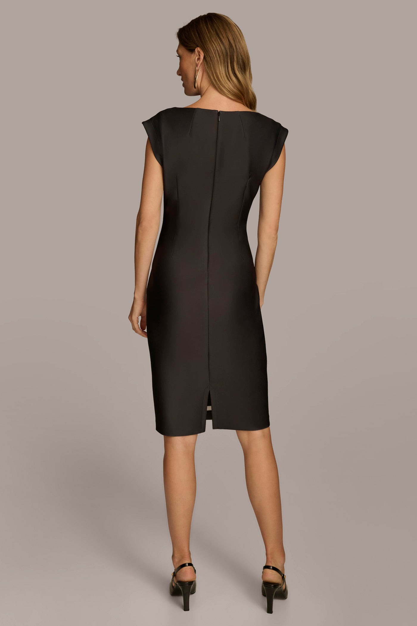 ABSTRACT SHEATH MIDI DRESS