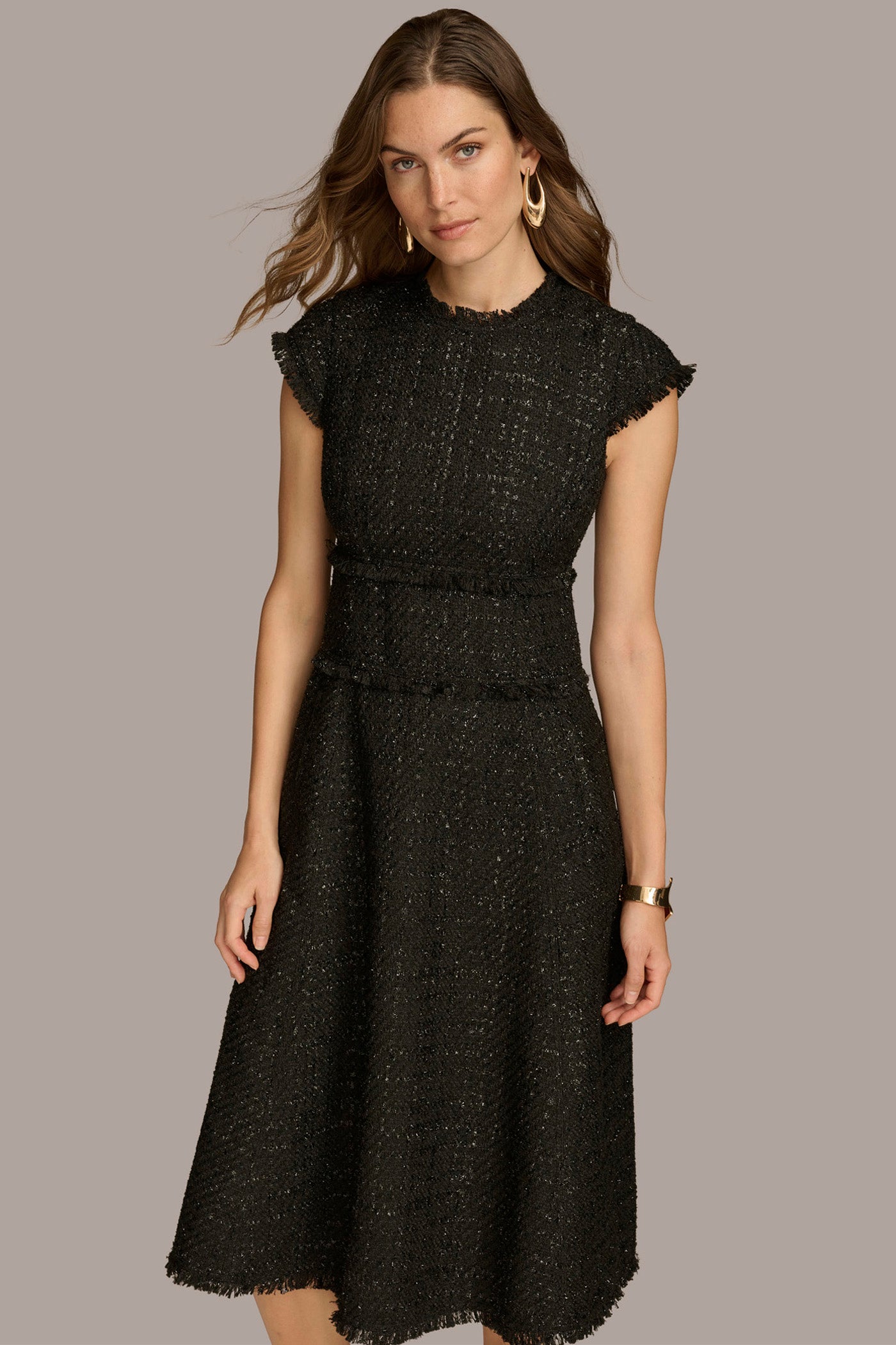 TWEED MIDI DRESS