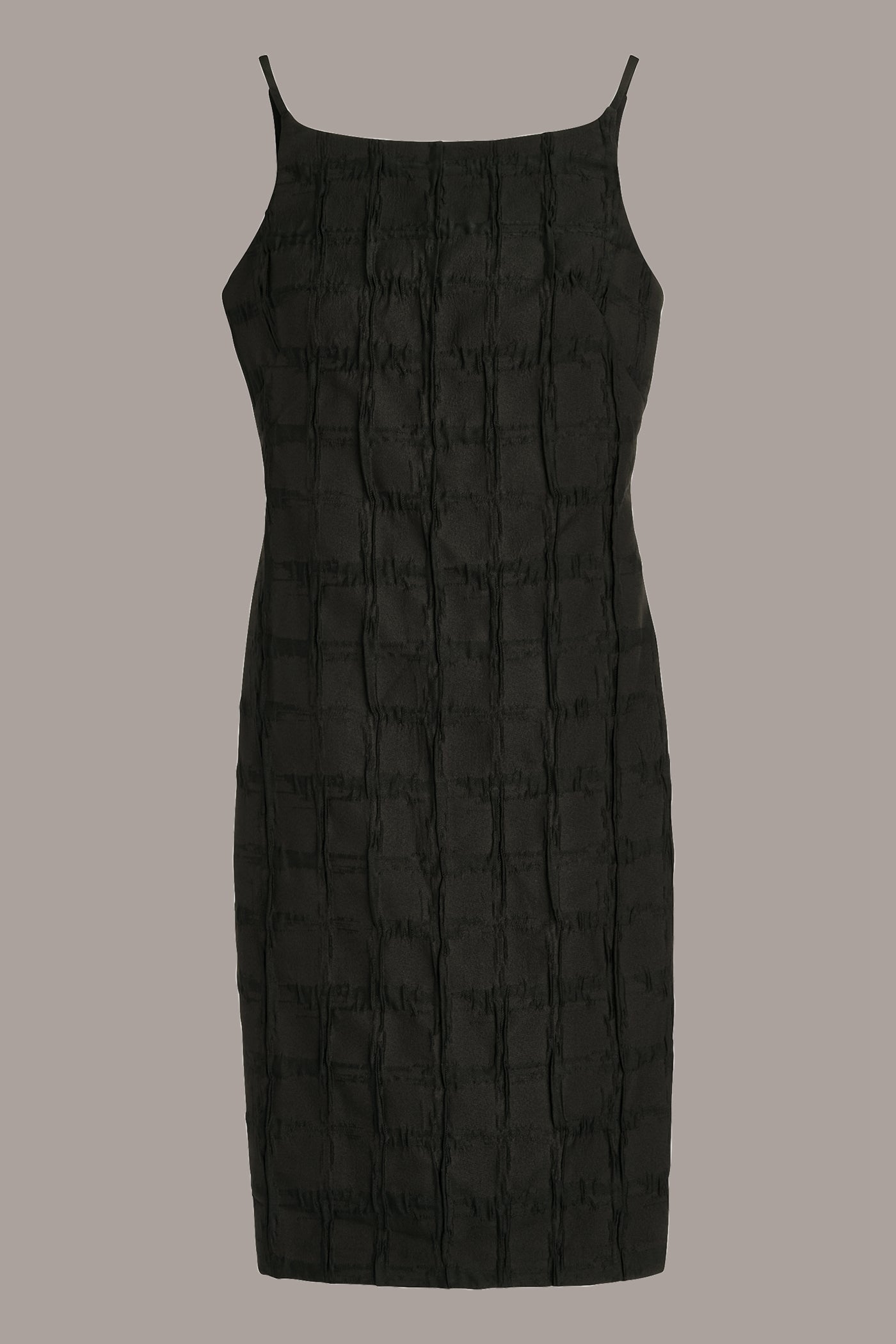 PLAID JACQUARD MIDI SHEATH DRESS