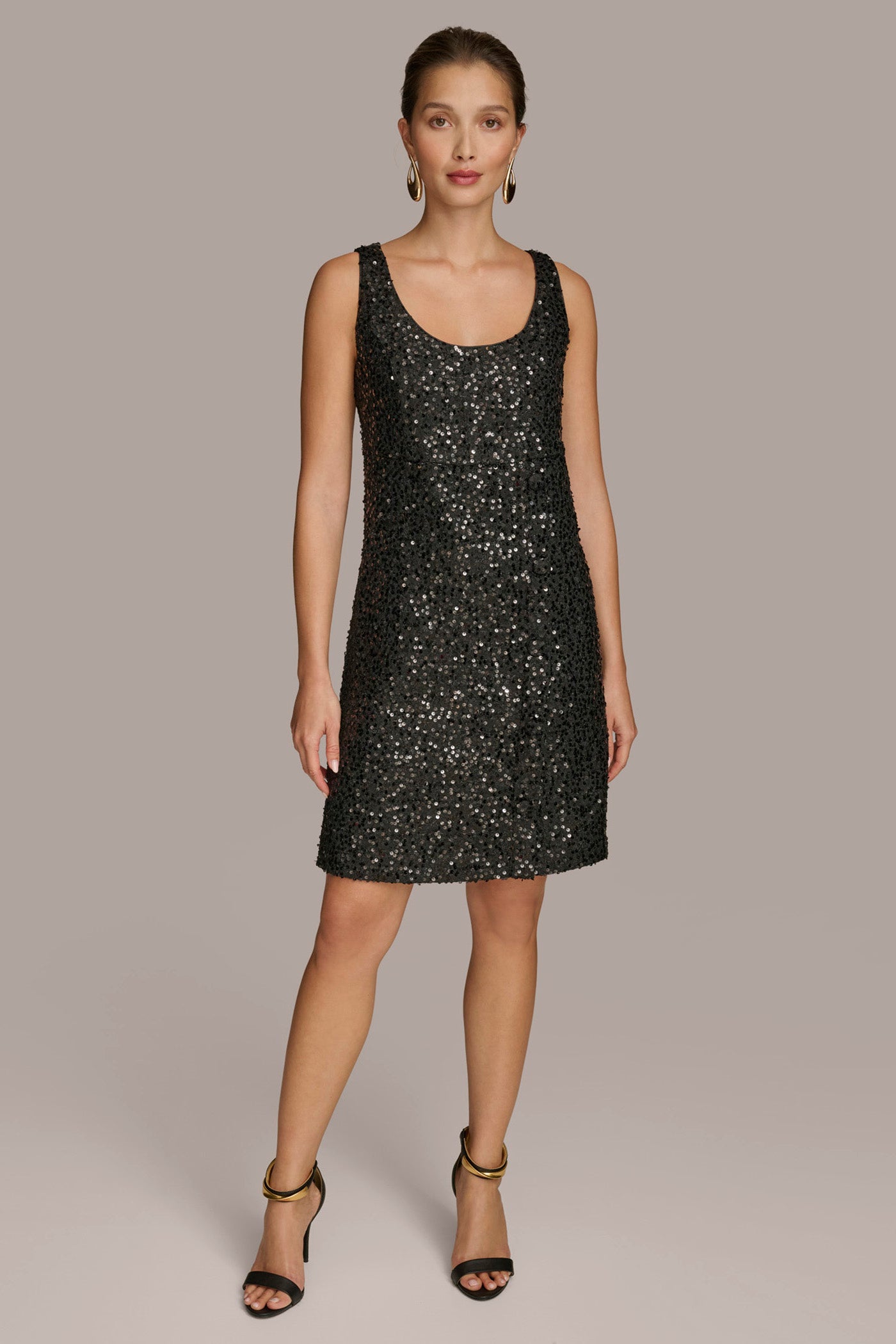 TWO PIECE SEQUIN DRESS AND SHRUG