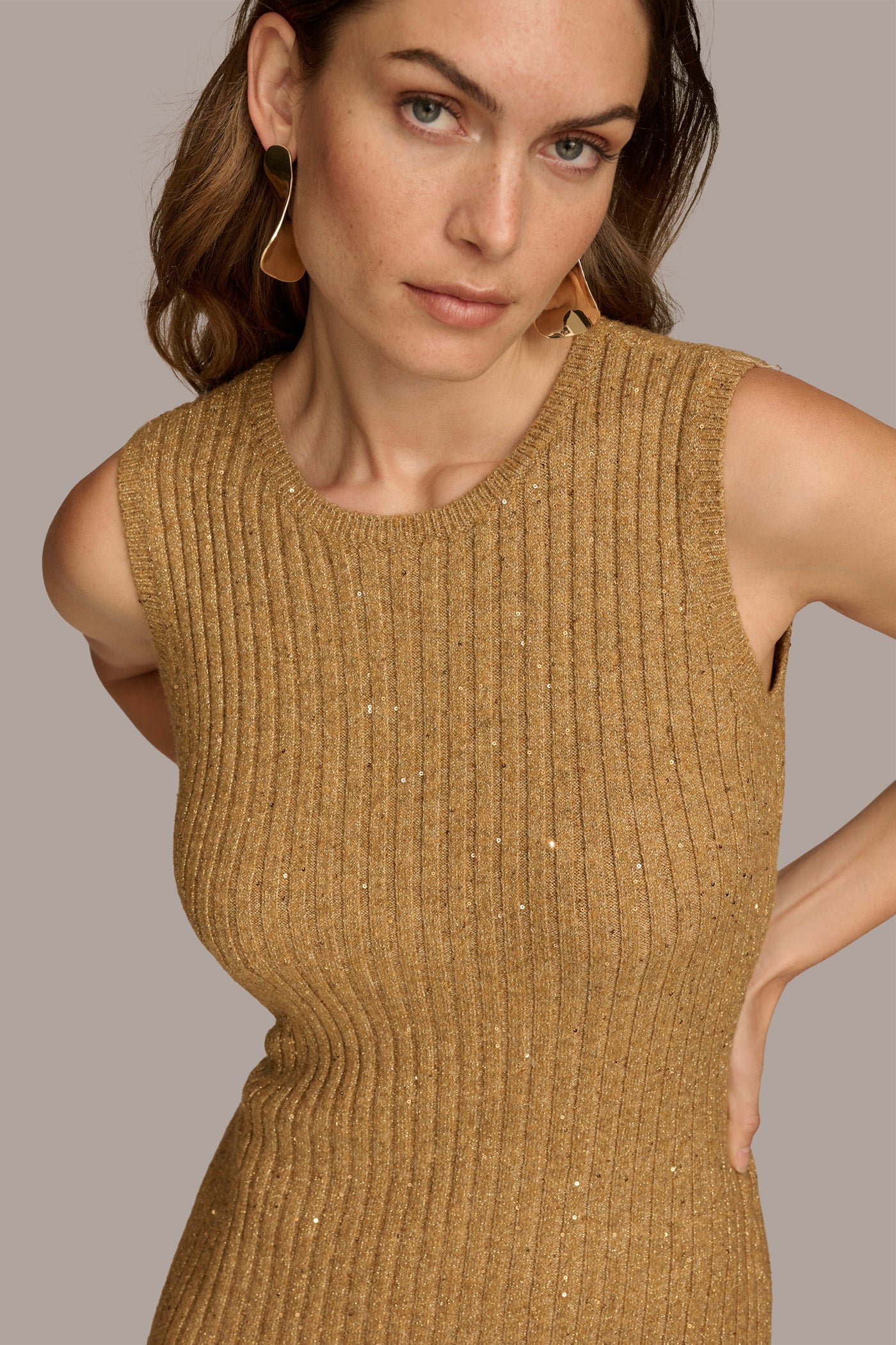 SWEATER DRESS WITH SHRUG