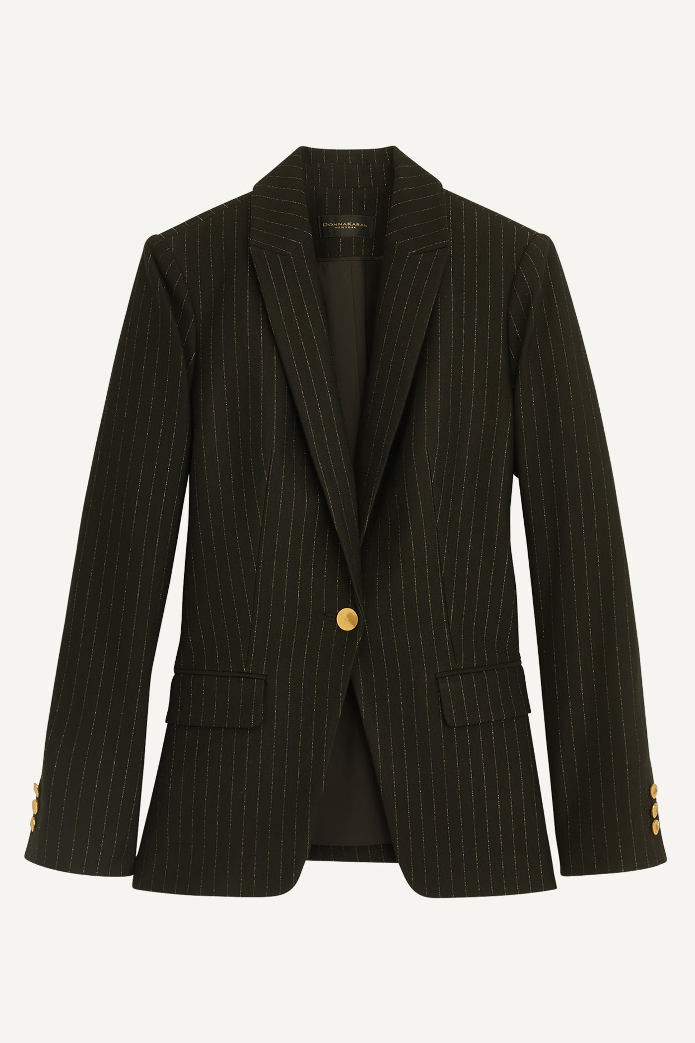 NOVELTY PINSTRIPE ONE BUTTON JACKET